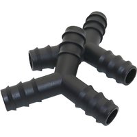 20Pcs DN16mm 4/7mm Y-Shaped Tee Connector Equal Barbed Coupling Black Garden Micro-Irrigation 3-Way Water Splitter Pipe Fittings