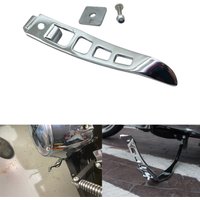 1 Set Chrome Motorcycle Foot Pedal Support Kickstand Stand Extension Kit For Harley Davidson Dyna 1993-2017 Fat Bob Low Rider