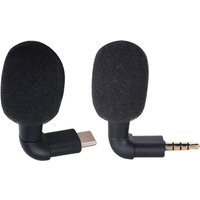 OOTDTY Noise Cancelling Mic Professional Microphone Type C/ 3.5mm Mini Mobile Phone Mic for Speech Vlog Recording Interview