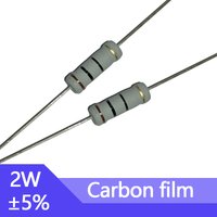 20pcs 2W Carbon Film Resistor 0.47R 4R7 47R 470R 4K7 47K 470K 0.47 4.7 47 470 R K Ohm 5% Resistance 4.7R 4.7K 0R-1M
