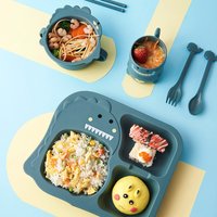 4PCS/6PCS/Children Cutlery Set Anti-drop dinosaur cutlery, suitable for toddlers and children