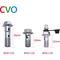 M10*1.25 Brake Master Cylinder Oil Hose Screw Banjo Bolt Motorcycle Universal Tube Tubing Screws Bolts M10*22*1.25 M10*32*1.25