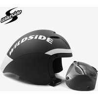 Wildside Race TT Biycle Helmet 4 lens Goggles Triathlon Tri Aero Road Helmet Timetrial Cycling Helmet Casco Ciclismo Accessories