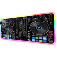 Mairuige Printing DJ Mixer Game RGB Big Mouse Pad Player Big Mouse Pad Computer Mouse Pad LED Backlit Keyboard Desktop Pad Desk
