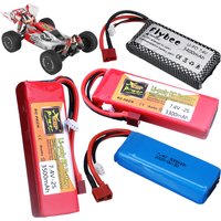 Upgrade 2500mah/3400mAh/3500mAh 2s 7.4V lipo battery For Wltoys 144001 124018 124019 12423 12428 RC Car Battery With T Plug