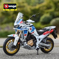 Bburago 1:18 Honda Africa Twin Adventure Statyczne odlewane pojazdy Kolekcjonerskie Hobby Model motocykla Zabawki