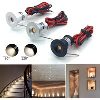 Mini LED Spotlight 1W IP65 Recessed Downlight Indoor 12V Dimmable Spot Light Ceiling Lamp Showcase Display Staircase Lighting