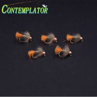 4pcs Hare's Ear Jig Insects Flies For Trout SteelHead 14# Sink Quickly Barbless Hook Perfect Point Fly Fly Fishing Nymph Flies