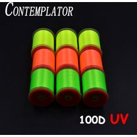 4 Optional UV Fluo Colors 100D Fly Tying Threads for Nymphs Dry Flies Polyester Multi Filament Thread Fishing Trout Grayling