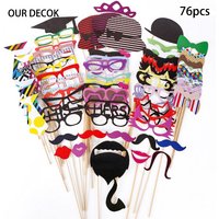 Photo Props Photobooth Just Merried Funny Glasses DIY Birthday Baby Shower Boy Girl Photo Booth Props Wedding Decorations