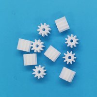 101.5A 0.5M Plastic Gear OD=6mm 10 Teeth Tight for 1.5mm Hole Motor Toy Accessories Technology Parts 10pcs/lot