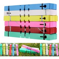 50/100PCS Plastic Adjustable Buckle Plant Label 6-color Gardening Labels Writable Tag Bonsai Seedling Flower Identification Mark
