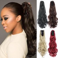AZIR Synthetic Claw on Ponytail Clip In Hair Extensions Curly Style Pony Tail Hairpiece Brown Blonde Hairstyle For Women
