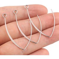 50pcs Stainless Steel Great Flat Ear Hook French Earring Hooks Wire Settings Base Settings for DIY Earrings Ear Jewelry Making