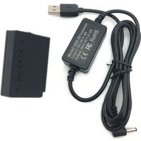 LP-E10 Dummy Battery + USB Adapter Charging Cable for Canon 1500D 2000D 3000D 4000D Camera Power Bank as ACK-E10 LP E10 DR-E10
