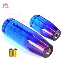Car Manual Shift Knob Gear Shifter Head Shift Knob Stick Crystal Transparent Bubble Purple Blue Throw Gear Shifter 10cm 15cm
