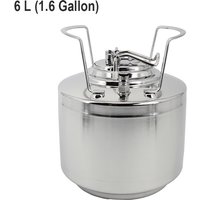Brand New 6L(1.6 US Gallon) Cornelius (Corny) Beer Keg Stainless Steel Ball Lock Gas Liquid Max Pressure 80 psi Homebrew Craft
