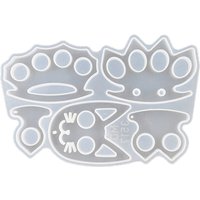 Selbst-Verteidigung Finger Keychain Form Epoxy Harz Form Anti-Wolf Knuckles Schlüsselring Harz Silikon Form Schmuck Tool Handmade