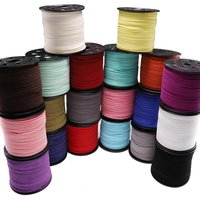 10m/lot 2.5 mm Flat Faux Suede Braided Cord Korean Velvet Leather Handmade Thread String Rope For DIY Jewelry Making Supplies