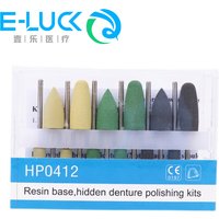 RA0309 Dental Composite Polish Kit Silicone Grinding Heads Teeth Polisher Acrylic Polishing Burs Kit For Low-Speed Handpiece
