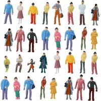 100Pcs 1:100/150/200 Scale Model Miniature Figures N Scale Painted Scenes Modelling People Assorted Poses