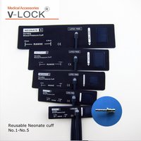 Reusable Navy Col Neonate NIBP Cuff Set with 5Size Connector LC-47