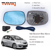 TVYVIKJ Outer Side Rearview Mirror Blue Glass Lens For HONDA FIT JAZZ GE6 GE8 FIT HYBIRD GP1 2009 2010 2011 2012 2013 2014 wing