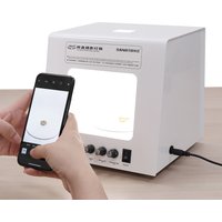 New SANOTO Photo Studio Photography Light Box Softbox Built-in Rotating Turntable For Jewelry Photography Video 3D Scanning