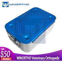 Orthopedic surgical instrument Aluminum alloy steam sterilization box porous high temperature autoclave tray tool