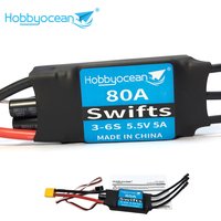 Hobbyocean 40A 50A 80A Brushless ESC Electric Speed Controller for RC Airplane Jet EDF Boat