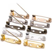 50pcs/lot 15 20 25 30 35 mm Brooch Clip Base Pins Safety Pins Brooch Settings Blank Base For DIY Jewelry Making Supplies