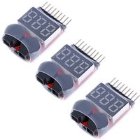 3 pcs RC Car Cell Checker BB ring Lipo battery low voltage alarm Voltage Indicator volt meter monitor buzzer Alarm 1-8S 2.7-3.8V
