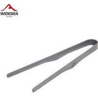 Widesea Camping titane tasse à thé pince extérieure ultraléger Steak couvercle Barbecue anti-brûlure thé pince vaisselle Toast pinces