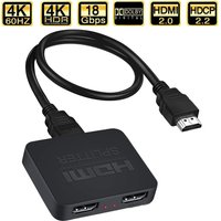 ProAV 4K UHD HDMI Splitter 2.0 1x2 HDMI 2.0 Splitter HDCP 2.2 HDR Splitter HDMI 2.0 4K HDMI2.0 Splitter For Blu-ray DVD PS4 PS5