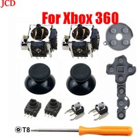 JCD 11 in 1 for Xbox 360 Controller Analog Stick Sensor Potentiometers + Thumb Grips LT RT Trigger Switch Buttons