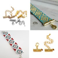 10Set 10-40mm Metal Bracelet End Connectors Slide Clasp Extending Lobster Clasps Slide Hook Tail Chain For DIY Jewelry Making