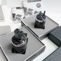 HIFI Furutech Fi-E50 (R) Fi-50 (R) Rhodium Schuko-Stecker Edelstahl Carbon-Stecker-Adapter