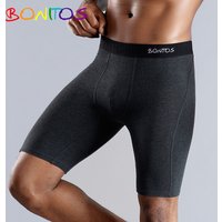 BONITOS Long Boxer Shorts Panties Man Underwear Men Boxer Men Underwear Natural Cotton Comfortable Soft Top Brand High Quality
