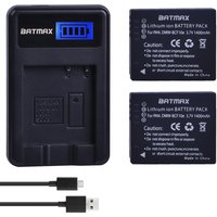 Batamx DMW-BCF10 DMW-BCF10E DMW-BCF10PP Camera Battery+LCD USB Charger for Panasonic Lumix CGA-S/106B, DMC-F2, DMC-F3, DMC-FH1