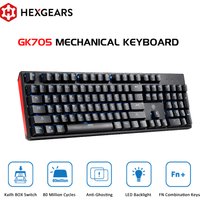 HEXGEARS GK705 Mechanical Keyboard RU/EN ABS Keycaps 104 Key Kailh Switch Hot Swapable Professional Gaming Gamer Keyboard For PC