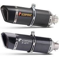 470MM Universal Motorrad Auspuff Schalldämpfer Carbonfaser Modifizierter Auspuff DB Killer für TMAX530 Z900 CBR500 TRK502 ZX10R ZX6R