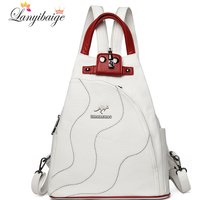 High Quality Leather Women Backpack Large Capacity School Bags For Teenage Girls Anti-theft Travel Backpack Shoulder Bag Mochila