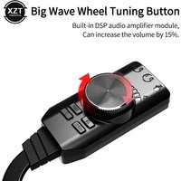External USB TO 3.5mm Sound Card 7.1 for PUBG Gaming External Audio Card USB Adapter Plug and Play For Computer Game PC Laptop