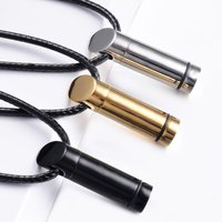 Stainless Steel Cylinder Necklace Ashes Holder Urn Keepsake Pendant Cremation Memorial Jewelry