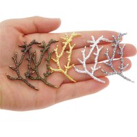 GraceAngie 30PCS Copper Suspension Tree Branch Handmade Crafts Holes Charms Hanging Jewelry Finding Accessory 52*23*3mm