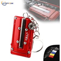 Metal Key Chain Car JDM Turbo Key Ring Vtec DOHC B16 Series Engine Valve Cover For Honda Civic EG EK
