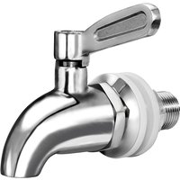 Water Dispenser Replacement Spigot, Stainless Steel Polished Finished, fits Berkey and other Gravity Filter systems as well -1PC