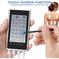Elektrischer Muskelstimulator mit 4 Ausgängen, EMS, 24 Modi, Physiotherapie, Tens-Maschine, Akupunkturmassage, digitales Körpermassagegerät