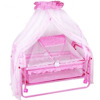 High Quality Solid Shaking Swing Cradle Baby Bed With Mosquito Net
