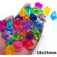 20pcs Acrylic Crystal Gem Stone Crushed Ice Rocks Aquarium Colorful Stone Fish Tank Vase Landscaping Decoration